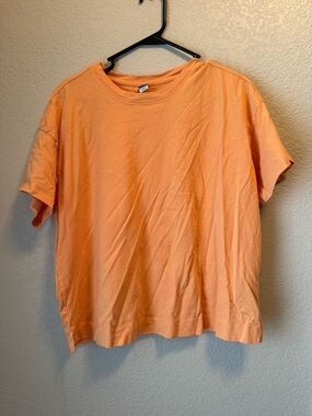 Old Navy Peach Oversized Tee | Soft Basic T-Shirt | Size Large